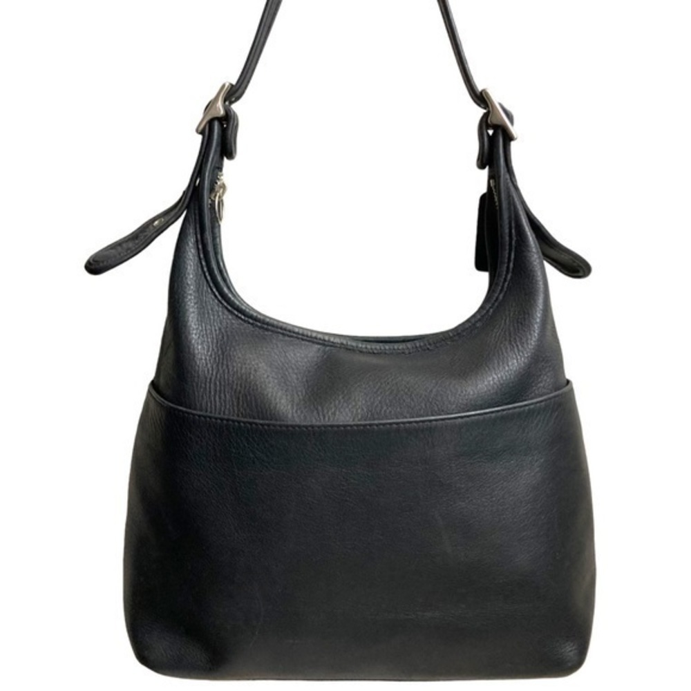 Coach vintage black leather legacy hobo bag nickel hardware 9058 - Picture 2 of 14